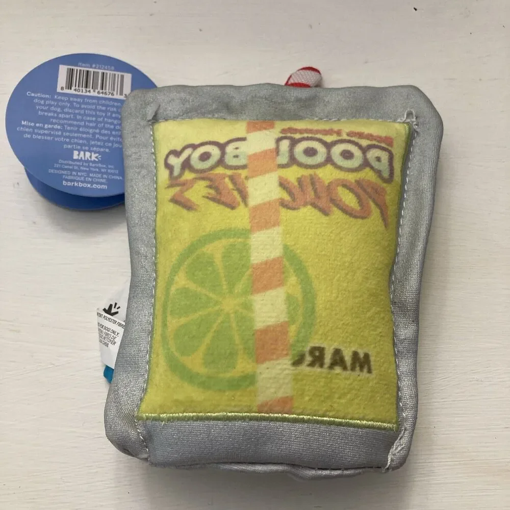 Bark Box BoozeHound Juice Pooch Plush Pool Boys Pouches Small 0-20 lbs